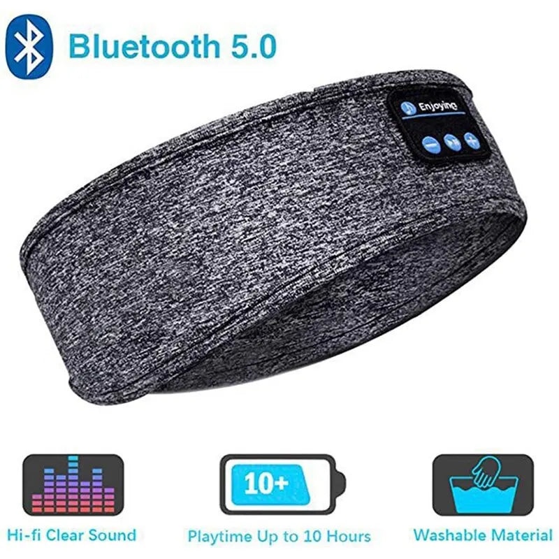 Wireless Bluetooth Sports Headband with Earphones and Music Eye Mask
