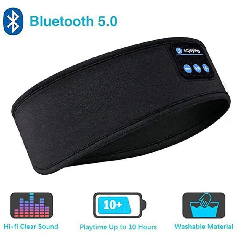 Wireless Bluetooth Sports Headband with Earphones and Music Eye Mask
