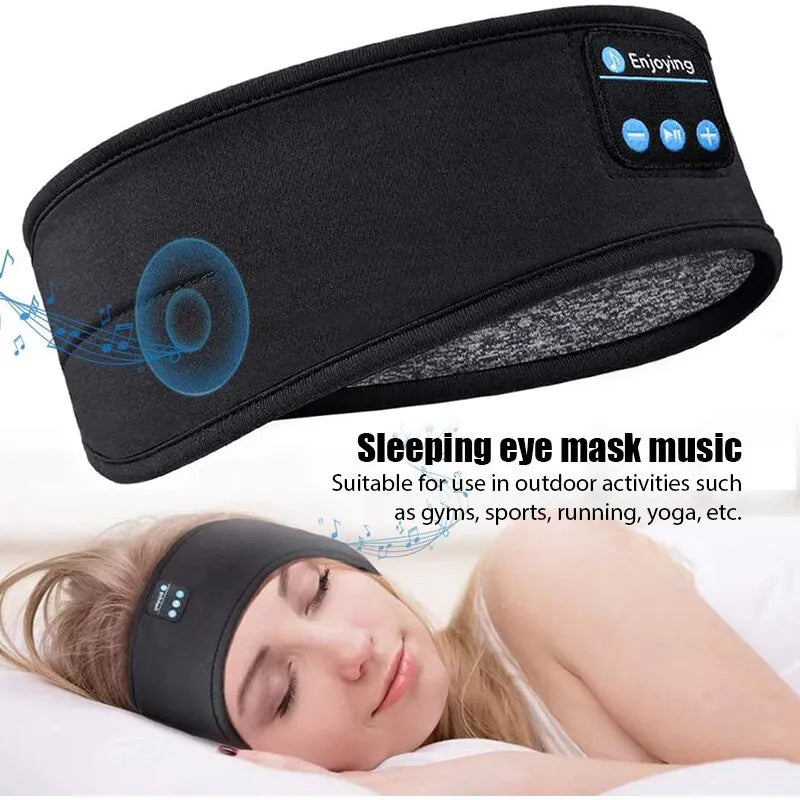 Wireless Bluetooth Sports Headband with Earphones and Music Eye Mask